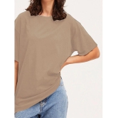 clafoutis Beige Cotton Womens T-Shirt ( Pack of 1 ) - None