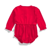 Juscubs Red Cotton Bodysuit For Baby Girl ( Pack of 1 ) - None