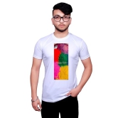 NITYANAND CREATIONS Round Neck White Holi T-Shirt for MEN-HOLI-T-SHIRT-11519-XL