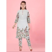 Aarika White Cotton Girls Kurti ( Pack of 1 ) - None