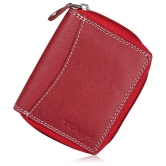 Tough - Leather Card Holder ( Pack of 1 ) - Red