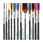 Eclet Craft Painting Brushes Set of 12 Professional Round Pointed Tip Nylon Hair Artist Acrylic Paint Brush for Acrylic/Watercolor/Oil Painting(B)