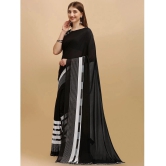 LEELAVATI - Black Georgette Saree With Blouse Piece ( Pack of 1 ) - Black