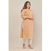 Swasti - Coral 100% Cotton Womens Straight Kurti ( Pack of 1 ) - None