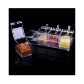 ND BROTHERS Crystal Spice Box Acrylic Spice Container Set of 1 200 mL - Transparent