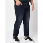 Men Slim Mid Rise Dark Blue Jeans