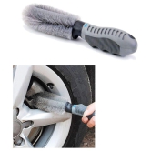 HOMETALES - Car Wheel Rim Brush Hub Clean Wash Useful Brush Car Truck Motorcycle Bike Washing Cleaning Tool for car accessories (Pack of 1)