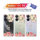 Fashionury Multicolor Printed Back Cover Silicon Compatible For Redmi 13C 5G ( Pack of 1 )