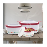 Milton - White Steel Thermoware Casserole ( Set of 3 , 1350 mL ) - White