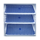 E-Retailer Set of 3 PVC Blue Fridge Mats - Blue