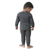 HAP Kings Round Neck Grey Melange Winter Thermal Set of Top & Trouser   /Thermal for Boys and Girls - None