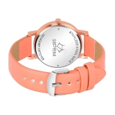 Septem Peach Leather Analog Mens Watch