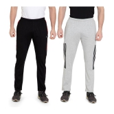 Zeffit Solid Men Black, Grey Track Pants (Pack Of 2 ) - 2XL