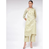 Pannkh - Green Polyester Womens Straight Kurti ( Pack of 1 ) - None