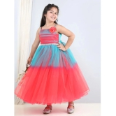 Toy Balloon Kids Coral Net Girls Fit And Flare Dress ( Pack of 1 ) - None