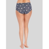 ILRASO - Navy Blue Polyester Printed Women's Briefs ( Pack of 1 ) - None