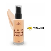 VI-JOHN Full Coverage Fairness MAKE-UP Foundation with Vitamin E ,Matte Liquid E 50ml Pack of 2