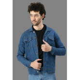 DKGF Fashion Cotton Blend Mens Denim Jacket - Light Blue ( Pack of 1 ) - None