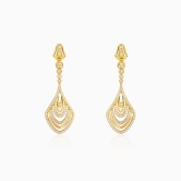 Golden Zircon Studded Chime Earrings