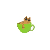 Catuccino Pin