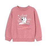 Naughty Ninos Girls Dark Pink Printed Sweatshirts - None