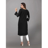 Kapadia - Black Rayon Womens Straight Kurti ( Pack of 1 ) - None