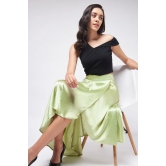 One Shoulder Crop Top With Flared Skirt XS