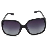 Hrinkar Grey Rectangular Sunglasses Styles Black Frame Polarized Glasses for Women - HRS437-BK-GRY