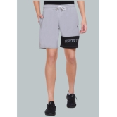 LEEBONEE - Light Grey Polyester Blend Men's Shorts ( Pack of 1 ) - None