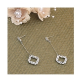 SILVER SHINE Silver Plated Charm Diamond Dangle  Earring For Women Girl - Silver