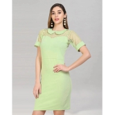 Selvia Lycra Solid Midi Womens Bodycon Dress - Lime Green ( Pack of 1 ) - None