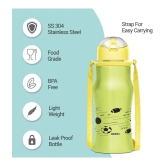 Milton Gaiety 450 Stainless Steel Water Bottle, 415 ml, Green | Leak Proof | Easy to Carry | Home | Kitchen | Travel | School - Green