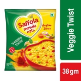 Saffola Masala Oats - Tasty Evening Snack, Fibre Rich, Veggie Twist, 38 g