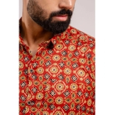 Frionkandy 100% Cotton Regular Fit Printed Half Sleeves Mens Casual Shirt - Red ( Pack of 1 ) - None