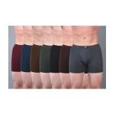 Dollar Bigboss Assorted Solid Cotton Blend Men Trunk (Pack of 7) - None