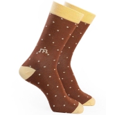 Man Arden Bossy Brown Edition Designer Socks, Casual, Office, Egyptian Premium Cotton Quality, 1 Pair - Brown