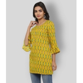 KIPEK - Yellow Rayon Womens Straight Kurti - M