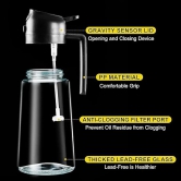 KATHIYAWADI Oil Dispenser & Mist Spray Bottle Olive Oil Spray Bottle Leakproof Seasoning Bottle Cooking Oil Container Kitchen Oil Bottle Cooking Baking Kitchen Air Fryer Salad Frying Baking