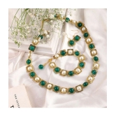 gilher Green Brass Necklace Set ( Pack of 1 ) - Green