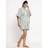 KIPEK - White Cotton Womens Nightwear Kaftan ( Pack of 1 ) - None