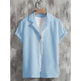 Sky Blue Bubble Half Sleeve Shirt-XXL-44