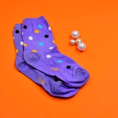 1PAIR SOCKS PRINTED TRENDY MULTIPLE DESIGNER SOCKS (3 Different Size / Mix Design)-Calf Mid Socks