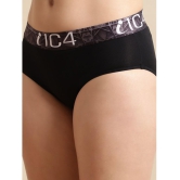 IC4 - Black Hipster Polyester Solid Women's Hipster ( Pack of 1 ) - None