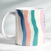 ForVano Beautiful Seamless Mug with Aesthetic Dark Blue Pattern