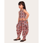 Girls Trendy Dhoti Kurta Set | Cotton Rayon Blend Dhoti Set-Maroon / 5 Years-6 Years