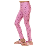 Kids Cave - Pink Cotton Blend Girls Leggings ( Pack of 1 ) - None