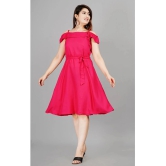 Smien - Pink Rayon Womens Skater Dress ( Pack of 1 ) - None