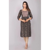 JC4U - Navy Blue Rayon Womens Straight Kurti ( Pack of 1 ) - None