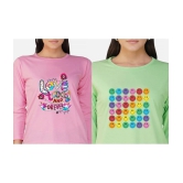 CHOZI - Multi Color Cotton Blend Regular Fit Womens T-Shirt ( Pack of 2 ) - None