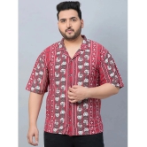 AUSTIVO Cotton Blend Regular Fit Printed Half Sleeves Mens Casual Shirt - Maroon ( Pack of 1 ) - None